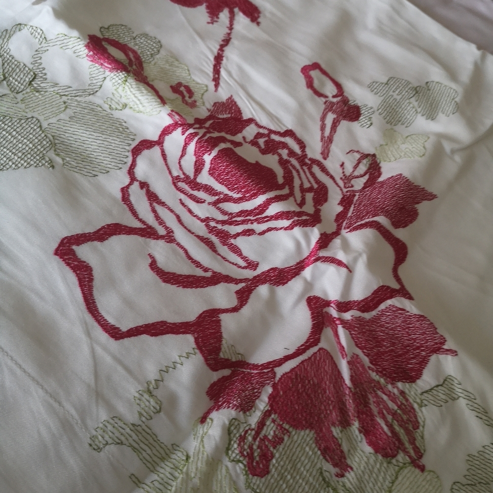 100% Cotton satin sheets set with satin embroidery